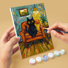 Load image into Gallery viewer, Mini Paint by numbers 15x20cm (6 pieces) - Van Gogh Style Cat