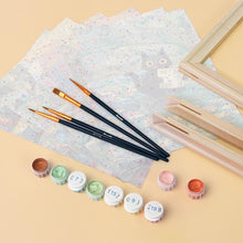 Load image into Gallery viewer, Mini Paint by numbers 15x20cm (6 pieces) - Claude Monet Style Cat