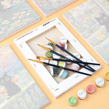 Load image into Gallery viewer, Mini Paint by numbers 15x20cm (6 pieces) - Claude Monet Style Cat