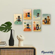 Load image into Gallery viewer, Mini Paint by numbers 15x20cm (6 pieces) - Little Cat