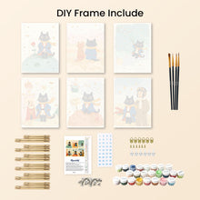 Load image into Gallery viewer, Mini Paint by numbers 15x20cm (6 pieces) - Little Cat