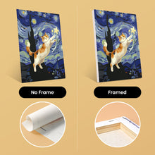 Load image into Gallery viewer, Mini Paint by numbers 15x20cm (6 pieces) - Starry Night Cats