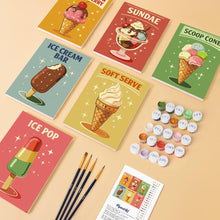 Load image into Gallery viewer, Mini Paint by numbers 15x20cm (6 pieces) - Vintage Ice Cream