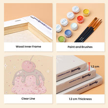 Load image into Gallery viewer, Mini Paint by numbers 15x20cm (6 pieces) - Vintage Ice Cream