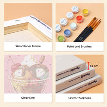 Load image into Gallery viewer, Mini Paint by numbers 15x20cm (6 pieces) - Retro Ice Cream