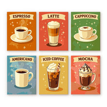 Load image into Gallery viewer, Mini Paint by numbers 15x20cm (6 pieces) - Classic Coffee Figured'Art