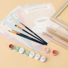 Load image into Gallery viewer, Mini Paint by numbers 15x20cm (6 pieces) - Classic Coffee