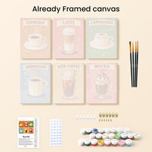 Load image into Gallery viewer, Mini Paint by numbers 15x20cm (6 pieces) - Classic Coffee