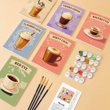 Load image into Gallery viewer, Mini Paint by numbers 15x20cm (6 pieces) - Coffees of the World