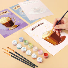 Load image into Gallery viewer, Mini Paint by numbers 15x20cm (6 pieces) - Coffees of the World