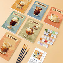 Load image into Gallery viewer, Mini Paint by numbers 15x20cm (6 pieces) - Specialty Coffee