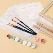 Load image into Gallery viewer, Mini Paint by numbers 15x20cm (6 pieces) - Specialty Coffee