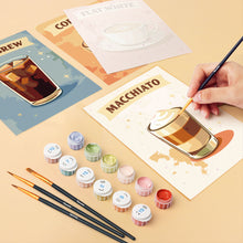 Load image into Gallery viewer, Mini Paint by numbers 15x20cm (6 pieces) - Specialty Coffee