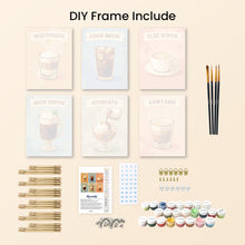Load image into Gallery viewer, Mini Paint by numbers 15x20cm (6 pieces) - Specialty Coffee