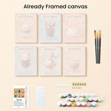 Load image into Gallery viewer, Mini Paint by numbers 15x20cm (6 pieces) - Specialty Coffee