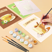 Load image into Gallery viewer, Mini Paint by numbers 15x20cm (6 pieces) - Teas of the World