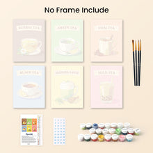 Load image into Gallery viewer, Mini Paint by numbers 15x20cm (6 pieces) - Teas of the World