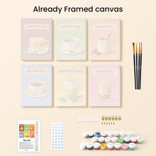 Load image into Gallery viewer, Mini Paint by numbers 15x20cm (6 pieces) - Teas of the World