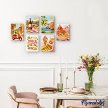 Load image into Gallery viewer, Mini Paint by numbers 15x20cm (6 pieces) - Mediterranean Escape