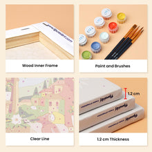 Load image into Gallery viewer, Mini Paint by numbers 15x20cm (6 pieces) - Mediterranean Escape