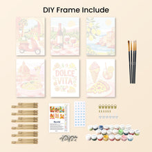 Load image into Gallery viewer, Mini Paint by numbers 15x20cm (6 pieces) - Mediterranean Escape
