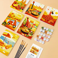 Load image into Gallery viewer, Mini Paint by numbers 15x20cm (6 pieces) - Vibrant Spain