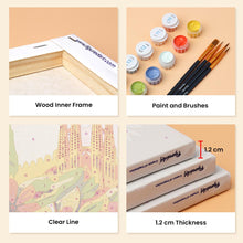 Load image into Gallery viewer, Mini Paint by numbers 15x20cm (6 pieces) - Vibrant Spain