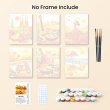 Load image into Gallery viewer, Mini Paint by numbers 15x20cm (6 pieces) - Vibrant Spain