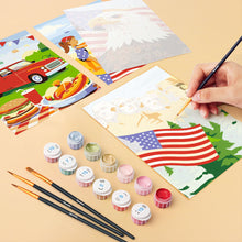 Load image into Gallery viewer, Mini Paint by numbers 15x20cm (6 pieces) - Hello USA