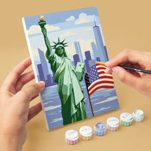 Load image into Gallery viewer, Mini Paint by numbers 15x20cm (6 pieces) - Hello USA