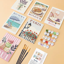 Load image into Gallery viewer, Mini Paint by numbers 15x20cm (6 pieces) - Chic France