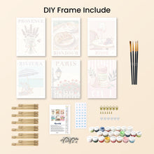 Load image into Gallery viewer, Mini Paint by numbers 15x20cm (6 pieces) - Chic France