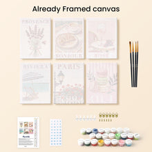 Load image into Gallery viewer, Mini Paint by numbers 15x20cm (6 pieces) - Chic France