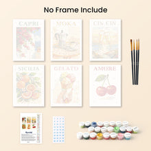 Load image into Gallery viewer, Mini Paint by numbers 15x20cm (6 pieces) - Dolce Italy