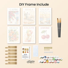 Load image into Gallery viewer, Mini Paint by numbers 15x20cm (6 pieces) - Dolce Italy