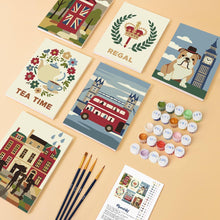 Load image into Gallery viewer, Mini Paint by numbers 15x20cm (6 pieces) - British Charm