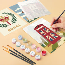 Load image into Gallery viewer, Mini Paint by numbers 15x20cm (6 pieces) - British Charm