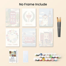 Load image into Gallery viewer, Mini Paint by numbers 15x20cm (6 pieces) - British Charm