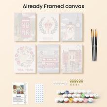 Load image into Gallery viewer, Mini Paint by numbers 15x20cm (6 pieces) - British Charm