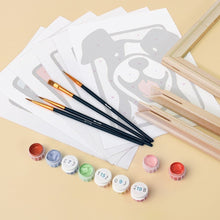 Load image into Gallery viewer, Mini Paint by numbers 15x20cm (6 pieces) - Bandana Buddies 1