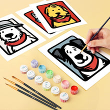 Load image into Gallery viewer, Mini Paint by numbers 15x20cm (6 pieces) - Bandana Buddies 1