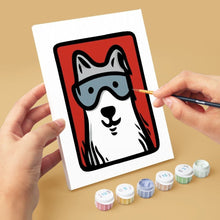 Load image into Gallery viewer, Mini Paint by numbers 15x20cm (6 pieces) - Bandana Buddies 1