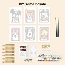 Load image into Gallery viewer, Mini Paint by numbers 15x20cm (6 pieces) - Bandana Buddies 1