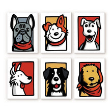 Load image into Gallery viewer, Mini Paint by numbers 15x20cm (6 pieces) - Bandana Buddies 2 Figured'Art