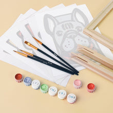 Load image into Gallery viewer, Mini Paint by numbers 15x20cm (6 pieces) - Bandana Buddies 2