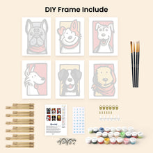 Load image into Gallery viewer, Mini Paint by numbers 15x20cm (6 pieces) - Bandana Buddies 2