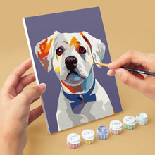 Load image into Gallery viewer, Mini Paint by numbers 15x20cm (6 pieces) - Modern Dog Portraits 1
