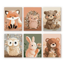 Load image into Gallery viewer, Mini Paint by numbers 15x20cm (6 pieces) - Woodland Portraits 2 Figured'Art