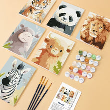 Load image into Gallery viewer, Mini Paint by numbers 15x20cm (6 pieces) - Wildlife Portraits 1