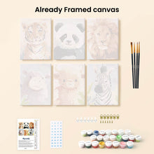 Load image into Gallery viewer, Mini Paint by numbers 15x20cm (6 pieces) - Wildlife Portraits 1